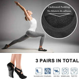 Women's Anti-Slip Yoga Pilates Ballet Dance Socks with Silicone Grips, Combed Cotton Breathable Design for US 5.5-11, Ideal for Barefoot Workouts and Home Use In Australia - Darrahopens