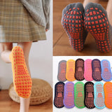 Black Anti-Slip Trampoline Socks for Adults, Cotton Polyester Spandex with Silicone Dots, Elastic Breathable Sports Socks for Indoor Playgrounds and Gyms In Australia - Darrahopens
