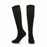 Black Zipper Compression Socks 2 Pairs for Men Women, Easy On-Off with Skin Protection Zipper, Closed Toe Medical Stocking for Circulation and Swelling L/XL In Australia - Darrahopens