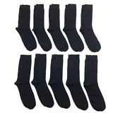 Black Bamboo Socks 10 Pairs for Women Men, Soft Breathable 80% Bamboo 15% Polyester 5% Lycra, Moisture-Wicking Lightweight Fit for Size 35-38