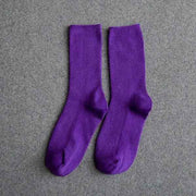 Dark Purple Harajuku Pile Tube Socks for Women, 80% Cotton Nylon Blend, Boots Cosplay Gothic Japanese Style, Size 34-42 EUR with Thick Cushion In Australia - Darrahopens