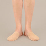Beige Fine Cotton Toe Socks 5 Pairs, Invisible Half Socks with Non-Slip Silicone Seamless Design for Sandals Dress Shoes and Yoga, One Size for Women