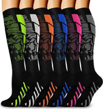 Unisex Knee-High Compression Socks 6 Pairs for Running Sports Travel Flying Cycling, 360-Degree Stretch Breathable S/M with Upgraded Nylon for Muscle Support In Australia - Darrahopens