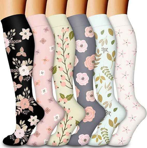 Compression Socks 6 Pairs for Men Women Improved Circulation, Graduated Support for Running Sports L/XL, Breathable Nylon Polyester All-Day Comfort and Recovery In Australia - Darrahopens
