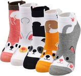Women's Novelty Animal Cotton Socks 5 Pairs, Cute Colorful Patterns Soft Breathable 75% Cotton, Bright Colors for Everyday Fun and Casual Wear In Australia - Darrahopens