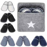Felt Slippers 6-Pack Quiet Non-Slip for Travel Hotel Home, Washable Portable Guest Slippers with Textured Soles, 2 Pairs per Size 36-39 40-42 43-45 In Australia - Darrahopens