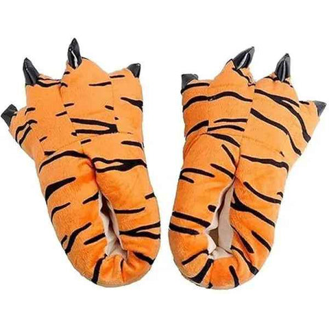 Unisex Animal Paw Clog Slippers Chicken Bird Foot Cow Tiger Giraffe Design, Soft Fleece Lined Non-Slip Sole, Size L 40-45 for Fun Halloween Party and Home Wear In Australia - Darrahopens
