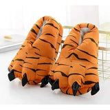 Unisex Animal Paw Clog Slippers Chicken Bird Foot Cow Tiger Giraffe Design, Soft Fleece Lined Non-Slip Sole, Size L 40-45 for Fun Halloween Party and Home Wear In Australia - Darrahopens