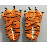 Unisex Animal Paw Clog Slippers Chicken Bird Foot Cow Tiger Giraffe Design, Soft Fleece Lined Non-Slip Sole, Size L 40-45 for Fun Halloween Party and Home Wear In Australia - Darrahopens