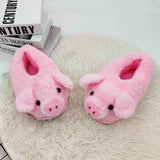 Pink Cute Pig Cartoon Animal Slippers for Women, Warm Plush Lining Soft Breathable Non-Slip Thick Sole, Available in Sizes 36-44 for Cozy Home Wear In Australia - Darrahopens