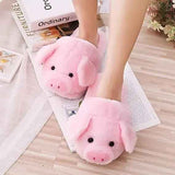 Pink Cute Pig Cartoon Animal Slippers for Women, Warm Plush Lining Soft Breathable Non-Slip Thick Sole, Available in Sizes 36-44 for Cozy Home Wear In Australia - Darrahopens