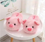 Pink Cute Pig Cartoon Animal Slippers for Women, Warm Plush Lining Soft Breathable Non-Slip Thick Sole, Available in Sizes 36-44 for Cozy Home Wear In Australia - Darrahopens