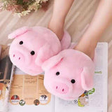 Pink Cute Pig Cartoon Animal Slippers for Women, Warm Plush Lining Soft Breathable Non-Slip Thick Sole, Available in Sizes 36-44 for Cozy Home Wear In Australia - Darrahopens