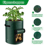 5 Pieces 38 L Grow Bags with Handles and Harvest Window, Breathable Planter Bags for Potatoes, Carrots and Vegetables, Green In Australia - Darrahopens