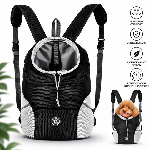 Pet Carrier Backpack with Breathable Mesh Panels, Safety Strap and Adjustable Shoulder Straps for Small Dogs and Cats, Black, Size S In Australia - Darrahopens