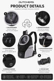 Pet Carrier Backpack with Breathable Mesh Panels, Safety Strap and Adjustable Shoulder Straps for Small Dogs and Cats, Black, Size S