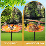 Bird Bath on Pedestal, Outdoor Bird Baths, Standing Bird Drinking Bowl, Bird Water Bath, For Garden, Lawn, Patio In Australia - Darrahopens