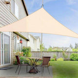 Shade Cloth, 4x4 m, Triangle, Cream, for Garden, Patio and Outdoor Shade, with UV Protection and Reinforced Corner Rings In Australia - Darrahopens