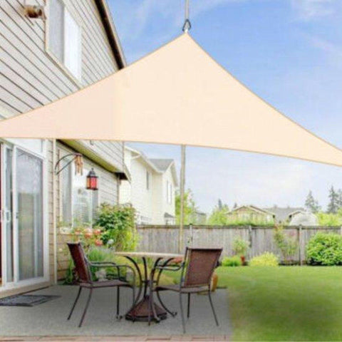 Shade Cloth, 4x4 m, Triangle, Cream, for Garden, Patio and Outdoor Shade, with UV Protection and Reinforced Corner Rings In Australia - Darrahopens