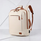 Women's Laptop Bag, 24L, Travel Bag, With charging port, Laptop compartment, Lockable drying compartment, Laptop backpack, Beige In Australia - Darrahopens