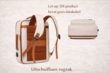 Women's Laptop Bag, 24L, Travel Bag, With charging port, Laptop compartment, Lockable drying compartment, Laptop backpack, Beige In Australia - Darrahopens