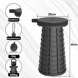 Folding Stool, Telescopic Camping Chair, Lightweight, as a Fishing Chair, Travel Chair and Outdoor Chair