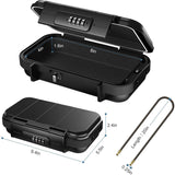 Cash Box, Portable Safe, Small Beach Safe, Locker, Security, Combination Lock, Vacation, for Cats, Dogs and Small Pets