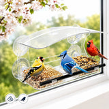 Window Birdhouse, Transparent, With Suction Cups, Feeding Station, for Attracting and Watching Small Wild Birds from Your Window at Home In Australia - Darrahopens