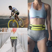 Running Waistband, water repellent and Breathable Material, Spacious Storage Pockets for Smartphone, Water Bottle or Power Bank, Yellow
