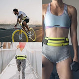 Running Waistband, water repellent and Breathable Material, Spacious Storage Pockets for Smartphone, Water Bottle or Power Bank, Yellow
