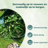 Sustainable Garden Waste Bag 500L, Extra Large, Foldable Garden Bag, Big Bag, Rubble Bag, Green Waste, Leaf Bag, Waterproof