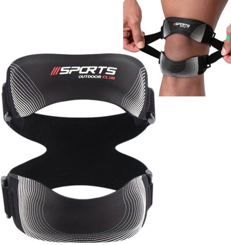1 Piece Adjustable Knee Brace with Breathable Support Straps, Lightweight Knee Protector for Sports, Walking and Running, Black In Australia - Darrahopens