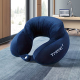 Shaped Travel Pillow, Ergonomic Neck Support Pillow, Airplane Neck Pillow, Cervical Pillow for Airplane and Travel, Blue In Australia - Darrahopens