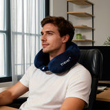 Shaped Travel Pillow, Ergonomic Neck Support Pillow, Airplane Neck Pillow, Cervical Pillow for Airplane and Travel, Blue In Australia - Darrahopens