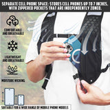 Lightweight Running Hydration Vest with Phone Holder, Multiple Pockets and Reflective Stripes for Cycling, Hiking and Horse Riding, Black