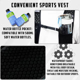 Lightweight Running Hydration Vest with Phone Holder, Multiple Pockets and Reflective Stripes for Cycling, Hiking and Horse Riding, Black In Australia - Darrahopens