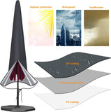 Waterproof 600D Parasol Cover with Zipper, Drawstring and Storage Pouch for Cantilever and Standing Parasols, Black, 190 x 50 x 30 cm In Australia - Darrahopens