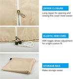 Waterproof 600D Parasol Cover with Zipper, Drawstring and Storage Pouch for Cantilever and Standing Parasols, Khaki, 190 x 50 x 30 cm In Australia - Darrahopens