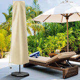 Waterproof 600D Parasol Cover with Zipper, Drawstring and Storage Pouch for Cantilever and Standing Parasols, Khaki, 190 x 50 x 30 cm In Australia - Darrahopens