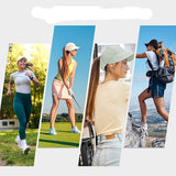 2 Pieces Women's Sun Hat, protective sun hat with hollow top, Adjustable wide, brimmed summer hat for women, ice silk face mask, Coffee