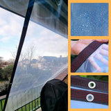 Transparent PVC Tarpaulin, Heavy Duty Patio Cover for Plant, Garden and Chicken Coop Wind and Rain Protection, 4 x 4 m In Australia - Darrahopens