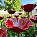 Bird Drinkers, 14 x 14 x 65 cm, quality alloy material, elegant flower shape, Garden decorations, Bird Drinker on a Perch