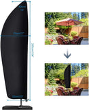 Waterproof 210D Parasol Cover for Cantilever and Standing Parasols, Dustproof Weatherproof UV Protection, Black, 265 x 70 cm In Australia - Darrahopens