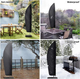 Waterproof 210D Parasol Cover for Cantilever and Standing Parasols, Dustproof Weatherproof UV Protection, Black, 265 x 70 cm In Australia - Darrahopens
