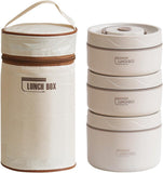 Lunch box, snack box with three layers of stainless steel with insulated bag, 440 ml, for Home Kitchen and Everyday Cooking In Australia - Darrahopens