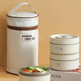 Lunch box, snack box with three layers of stainless steel with insulated bag, 440 ml, for Home Kitchen and Everyday Cooking In Australia - Darrahopens