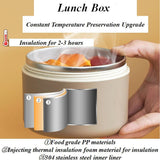 Lunch box, snack box with three layers of stainless steel with insulated bag, 440 ml, for Home Kitchen and Everyday Cooking