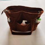 Corduroy Yarn Storage Bag, Knitting Bag, Crochet Bag, Knitting Needles and Accessories, Crochet Travel Bag for Mom, Women, Crochet Tool Set In Australia - Darrahopens