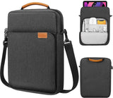 Water-Repellent Laptop Sleeve with Extra Storage Compartments, Protective Carry Case for 22.9 to 27.9 cm Laptops, Black and Grey In Australia - Darrahopens