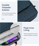 Water-Repellent Laptop Sleeve with Extra Storage Compartments, Protective Carry Case for 22.9 to 27.9 cm Laptops, Blue In Australia - Darrahopens